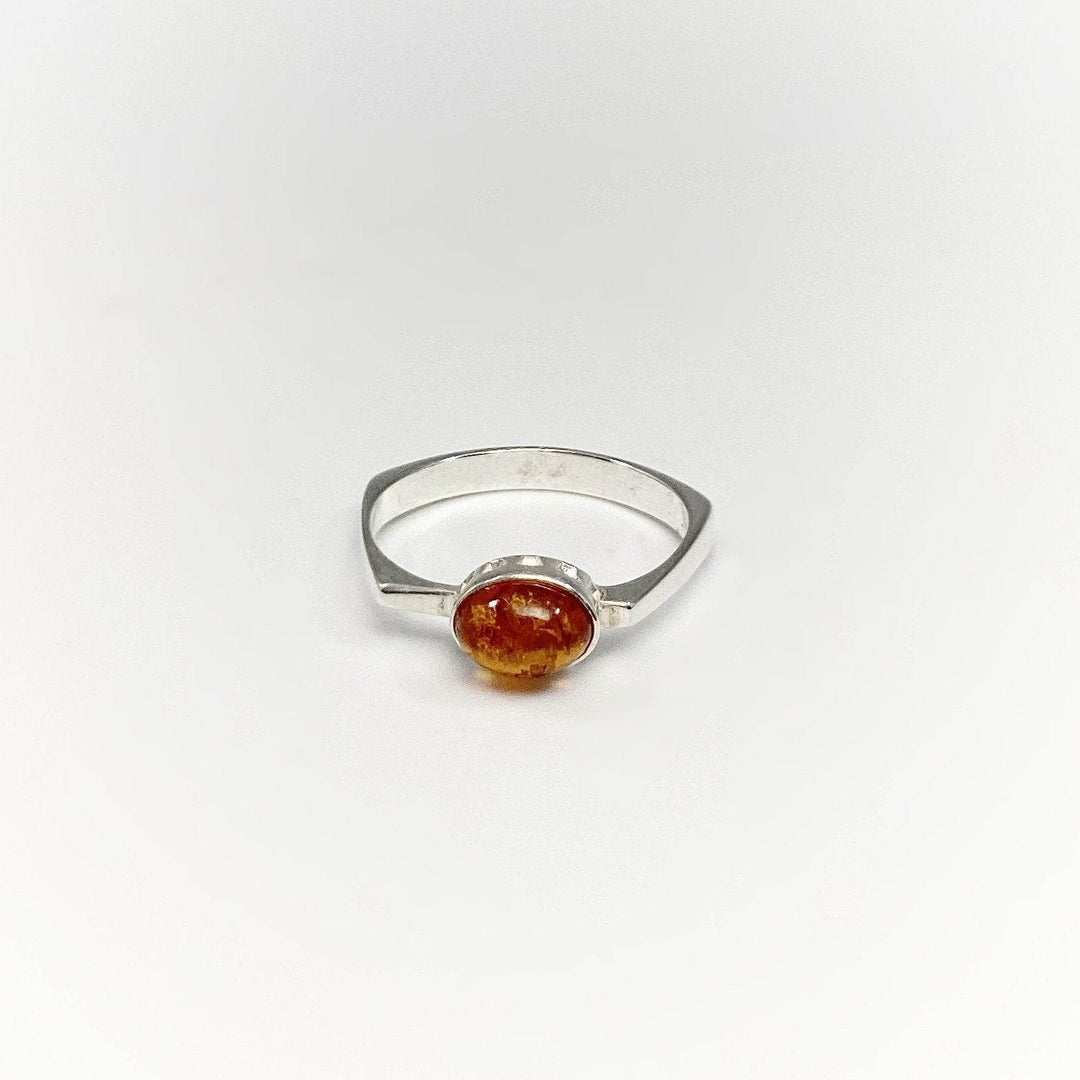 Cognac Amber Ring - Rocks and Gems Canada