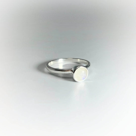 Rainbow Moonstone Ring - Rocks and Gems Canada
