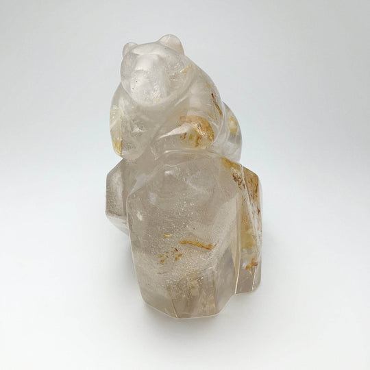 Hematoid Quartz Bear Carving - Rocks and Gems Canada