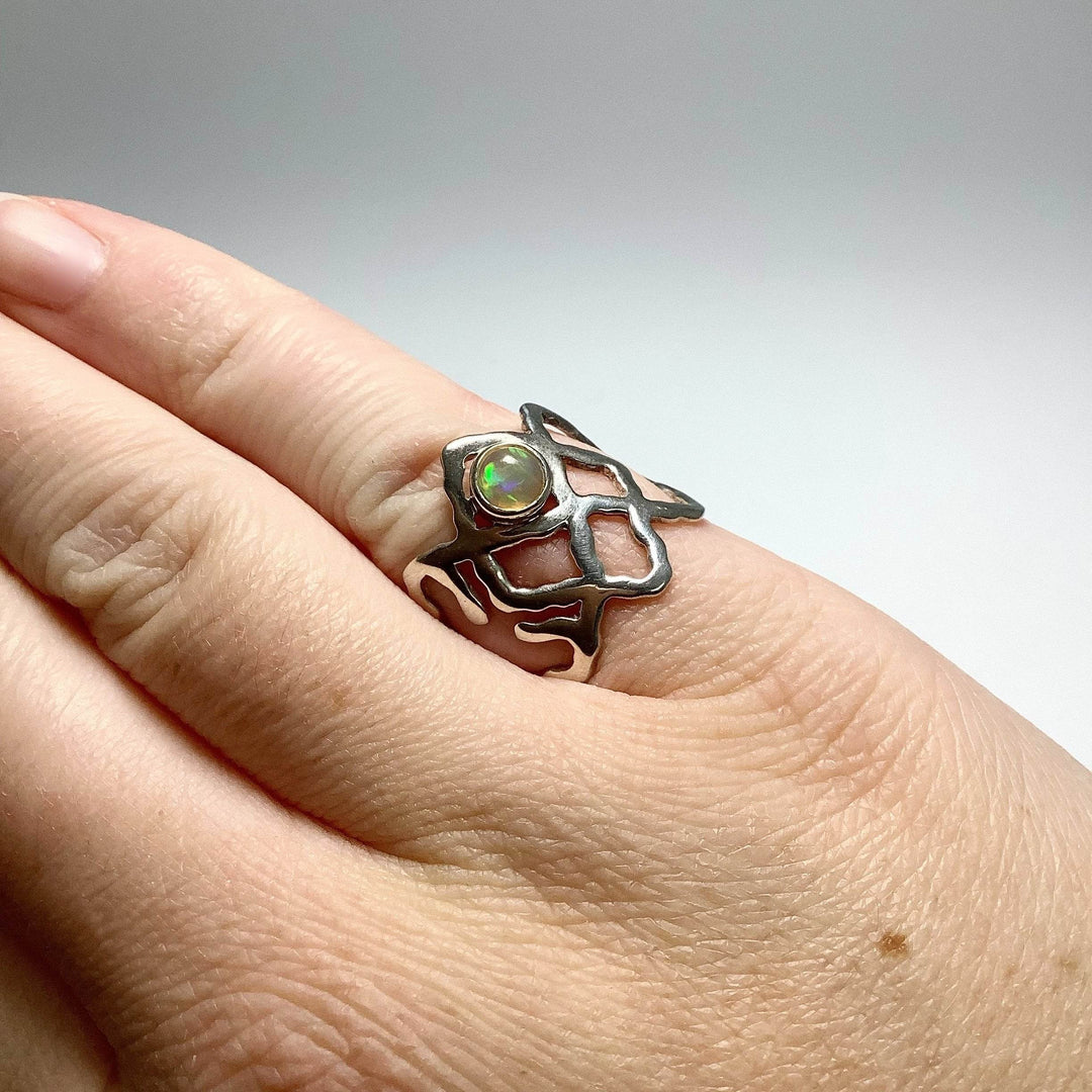 Ethiopian Fire Opal Ring - Rocks and Gems Canada