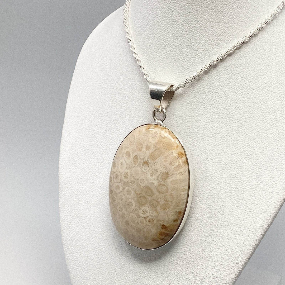 Fossilized Coral Pendant - Rocks and Gems Canada