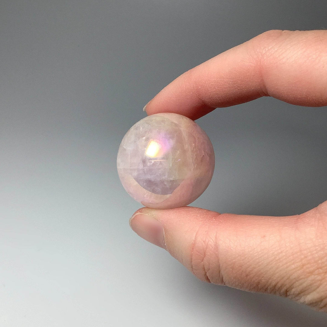 Aura Rose Quartz Sphere - Rocks and Gems Canada