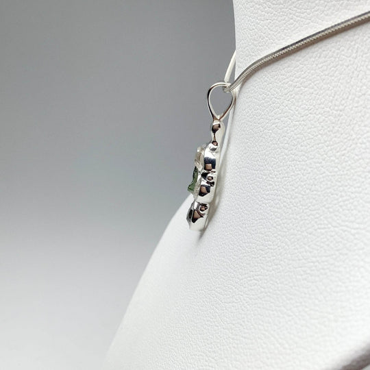 Moldavite and Herkimer Diamond Pendant - Rocks and Gems Canada