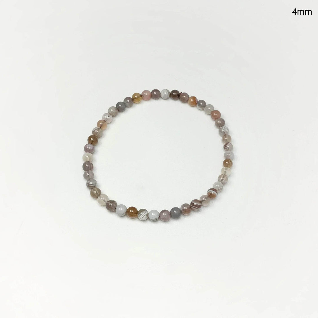 Botswana Agate Beaded Bracelet - Rocks and Gems Canada