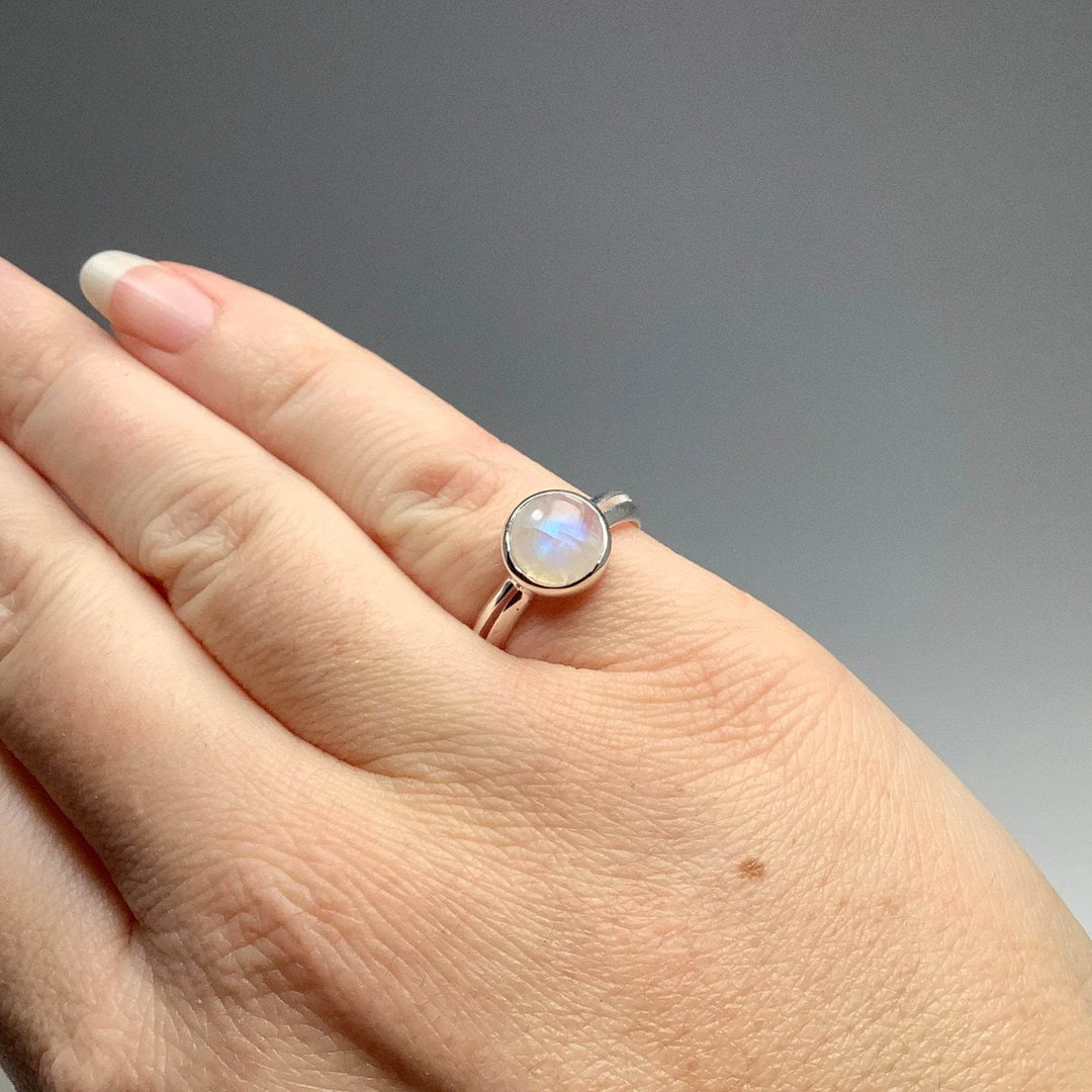 Rainbow Moonstone Ring - Rocks and Gems Canada