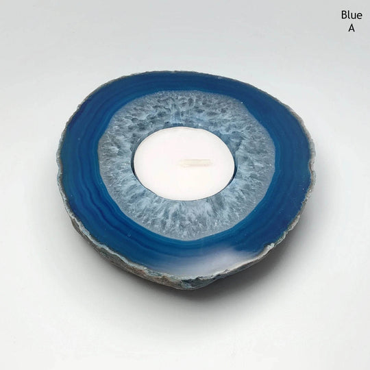 Agate Candle Holder - Rocks and Gems Canada