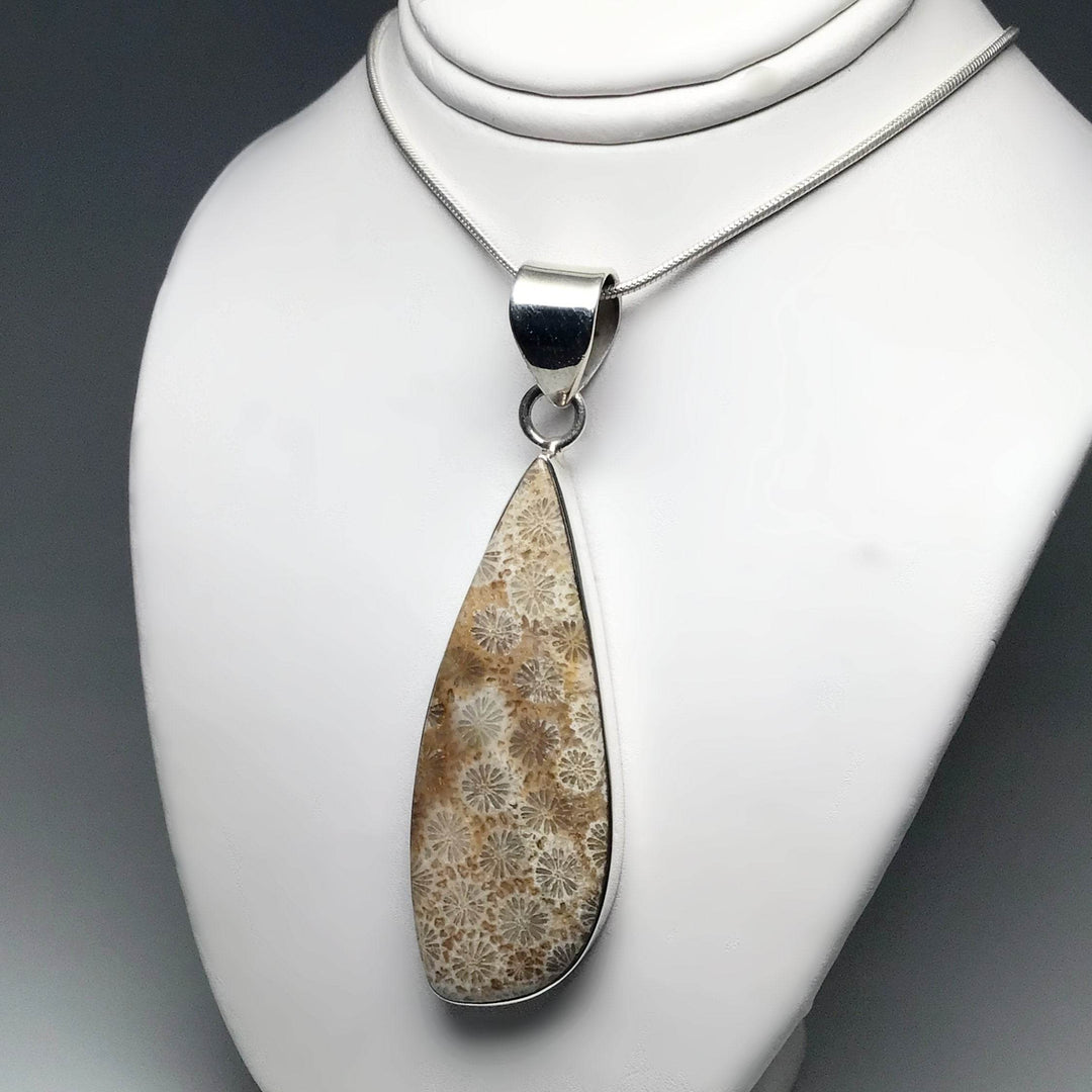 Fossilized Coral Pendant - Rocks and Gems Canada