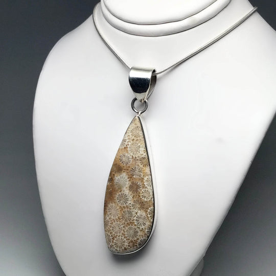 Fossilized Coral Pendant - Rocks and Gems Canada