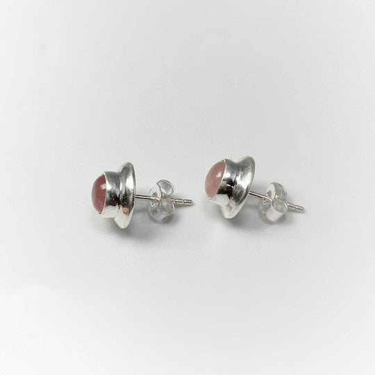 Rose Quartz Stud Earrings - Rocks and Gems Canada