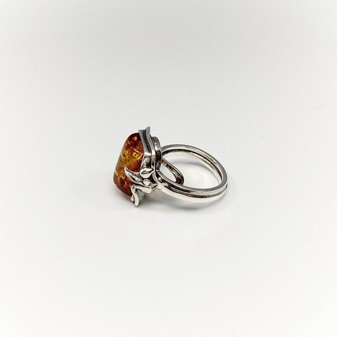 Cognac Amber Ring - Rocks and Gems Canada