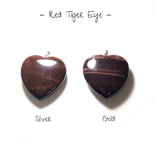 Heart Shaped Gemstone Pendant - Large - Rocks and Gems Canada