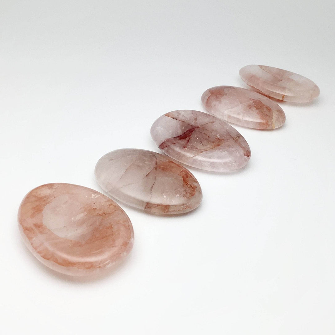 Worry Stone - Pale Hematoid Quartz - Rocks and Gems Canada