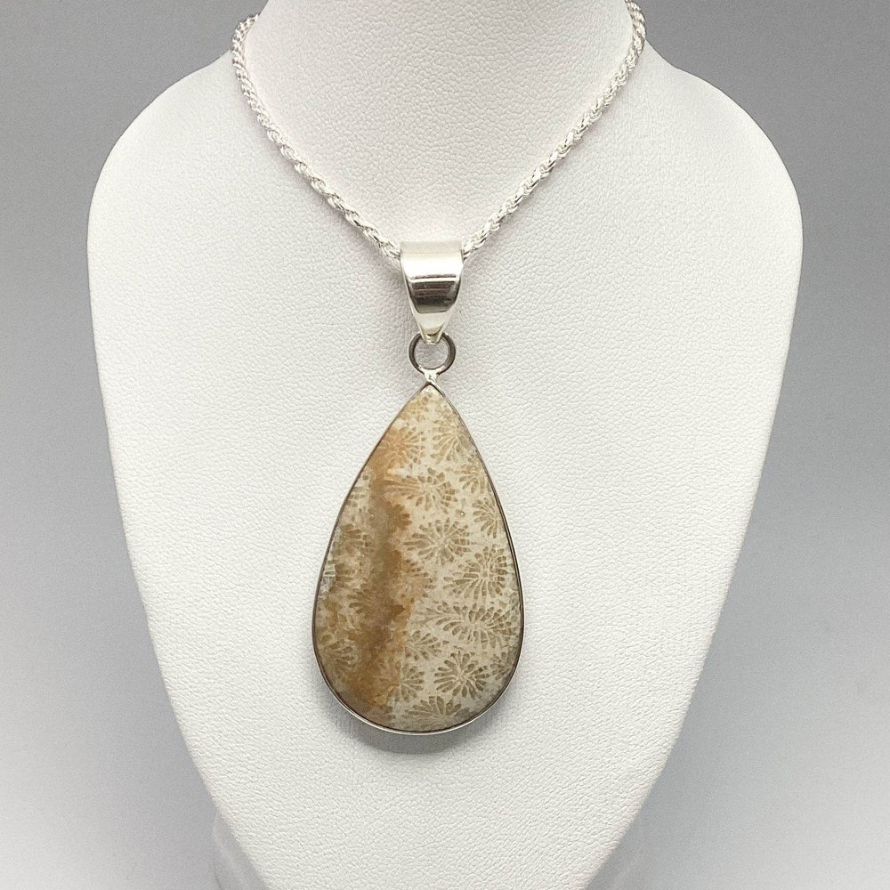 Fossilized Coral Pendant - Rocks and Gems Canada