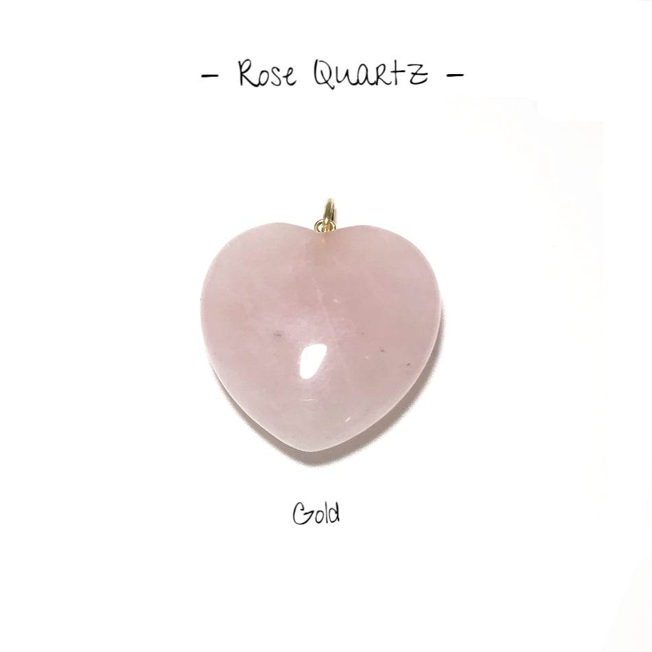 Heart Shaped Gemstone Pendant - Large - Rocks and Gems Canada