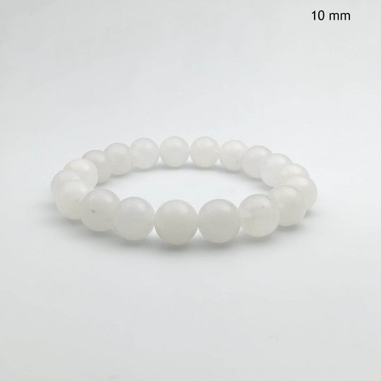 Milky Jade Beaded Bracelet - Rocks and Gems Canada