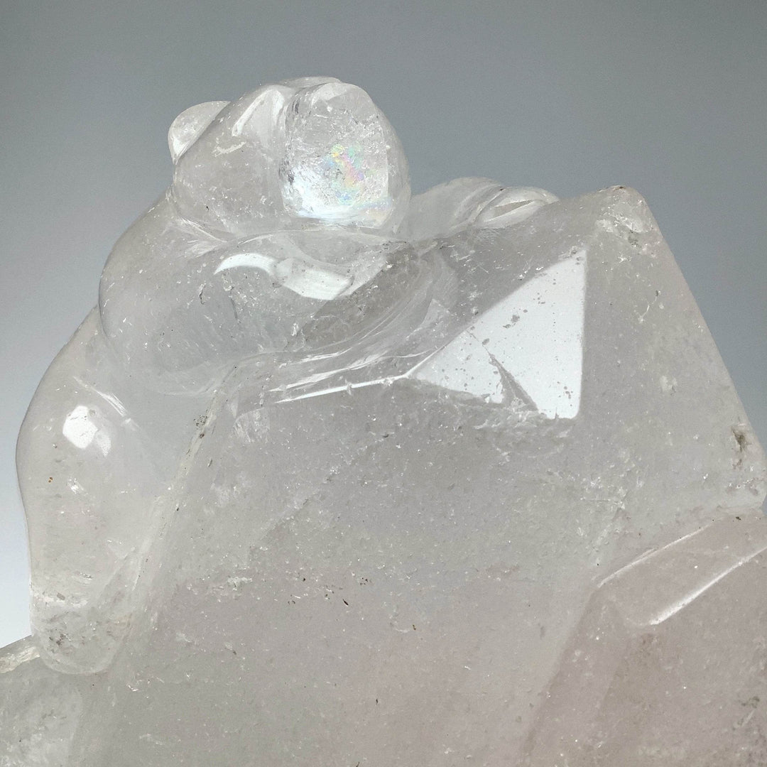 Quartz Bear Carving - Rocks and Gems Canada