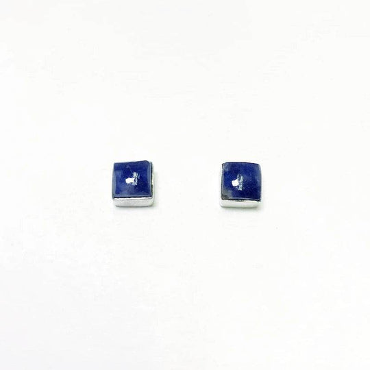 Sodalite Stud Earrings - Rocks and Gems Canada