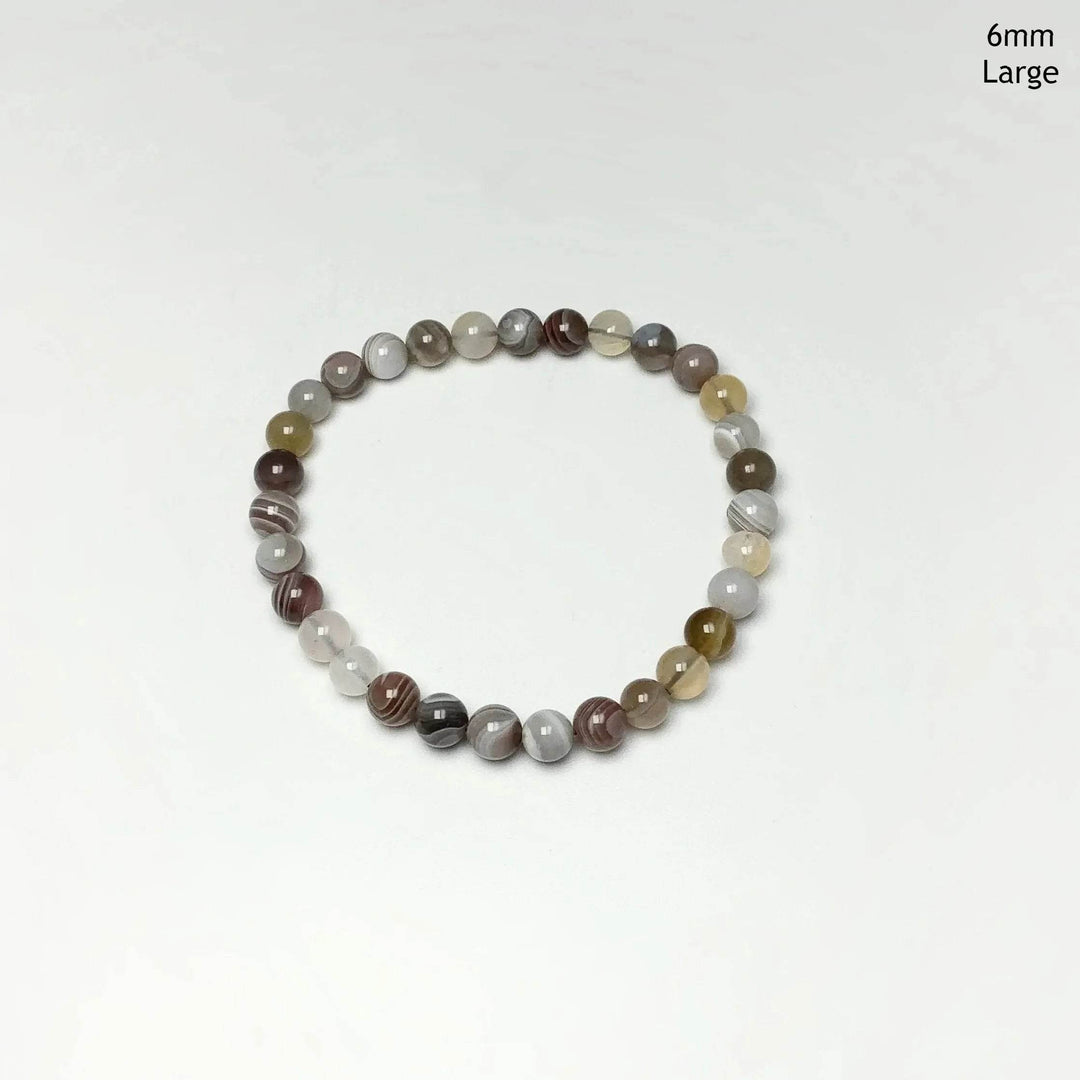 Botswana Agate Beaded Bracelet - Rocks and Gems Canada