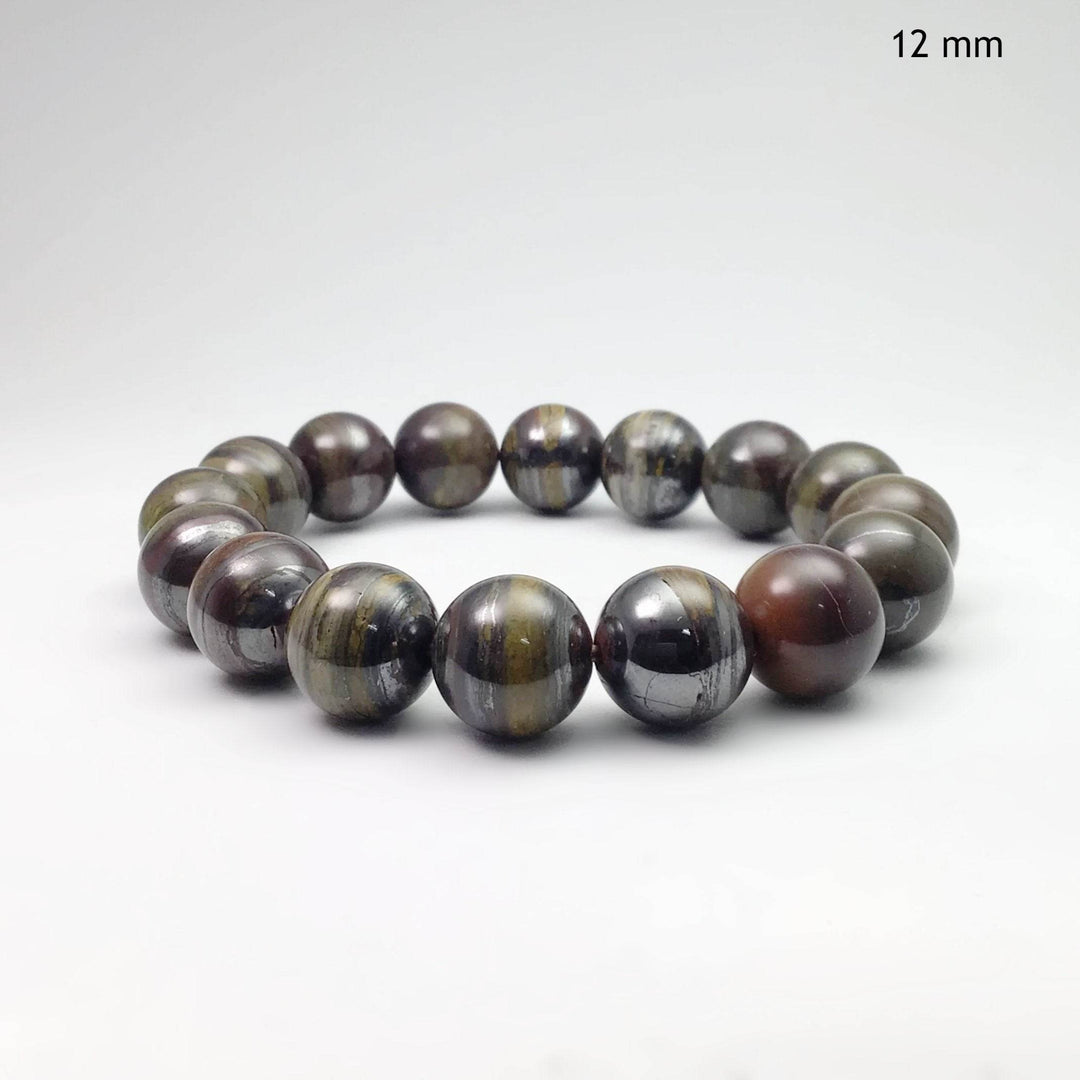 Yellow Gold Tiger Iron Beaded Bracelet - Rocks and Gems Canada