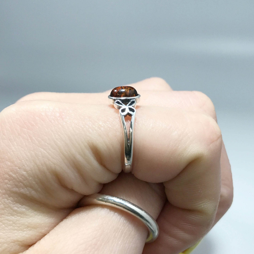 Cognac Amber Ring - Rocks and Gems Canada
