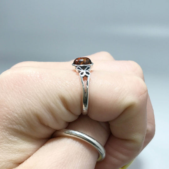 Cognac Amber Ring - Rocks and Gems Canada