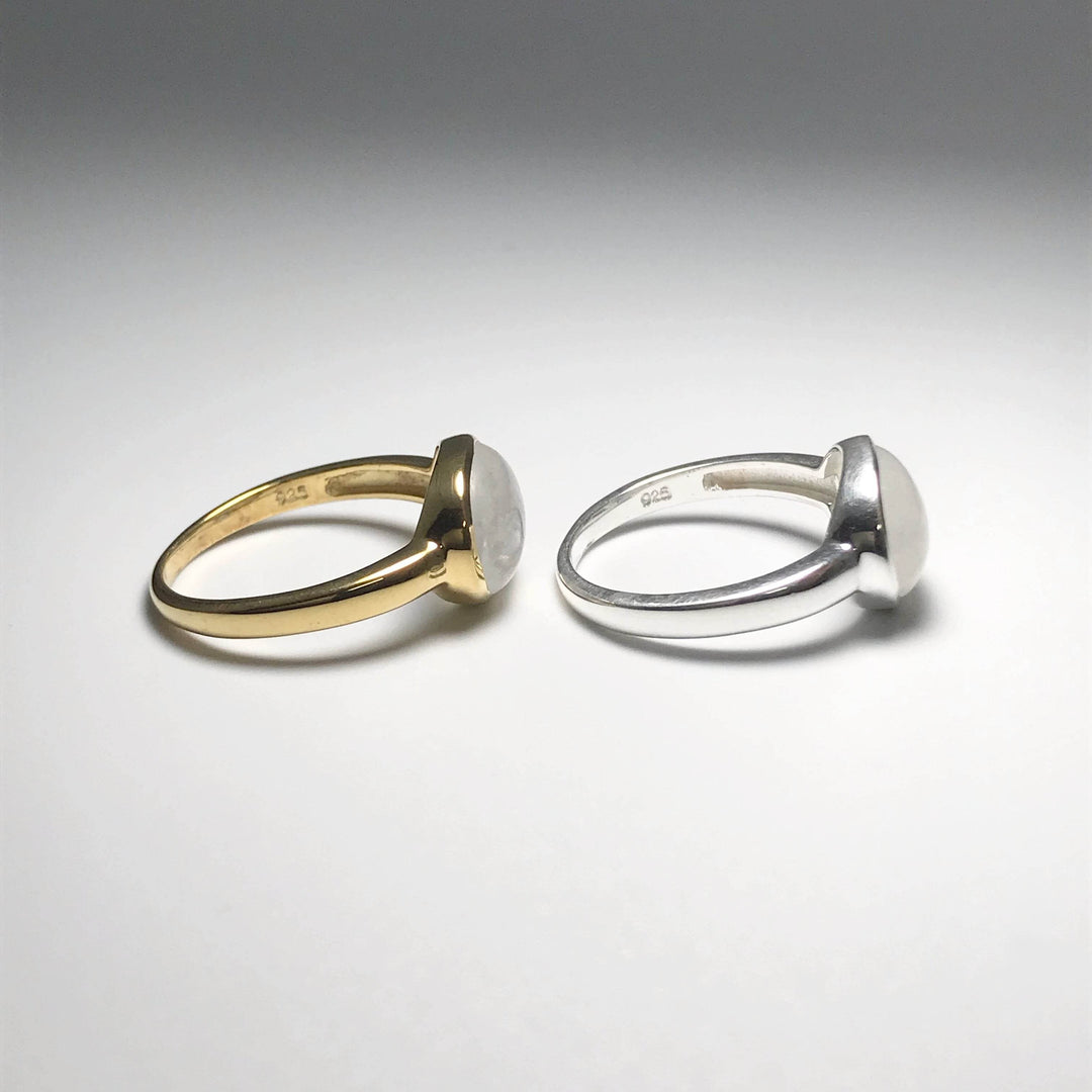 Rainbow Moonstone Ring - Rocks and Gems Canada