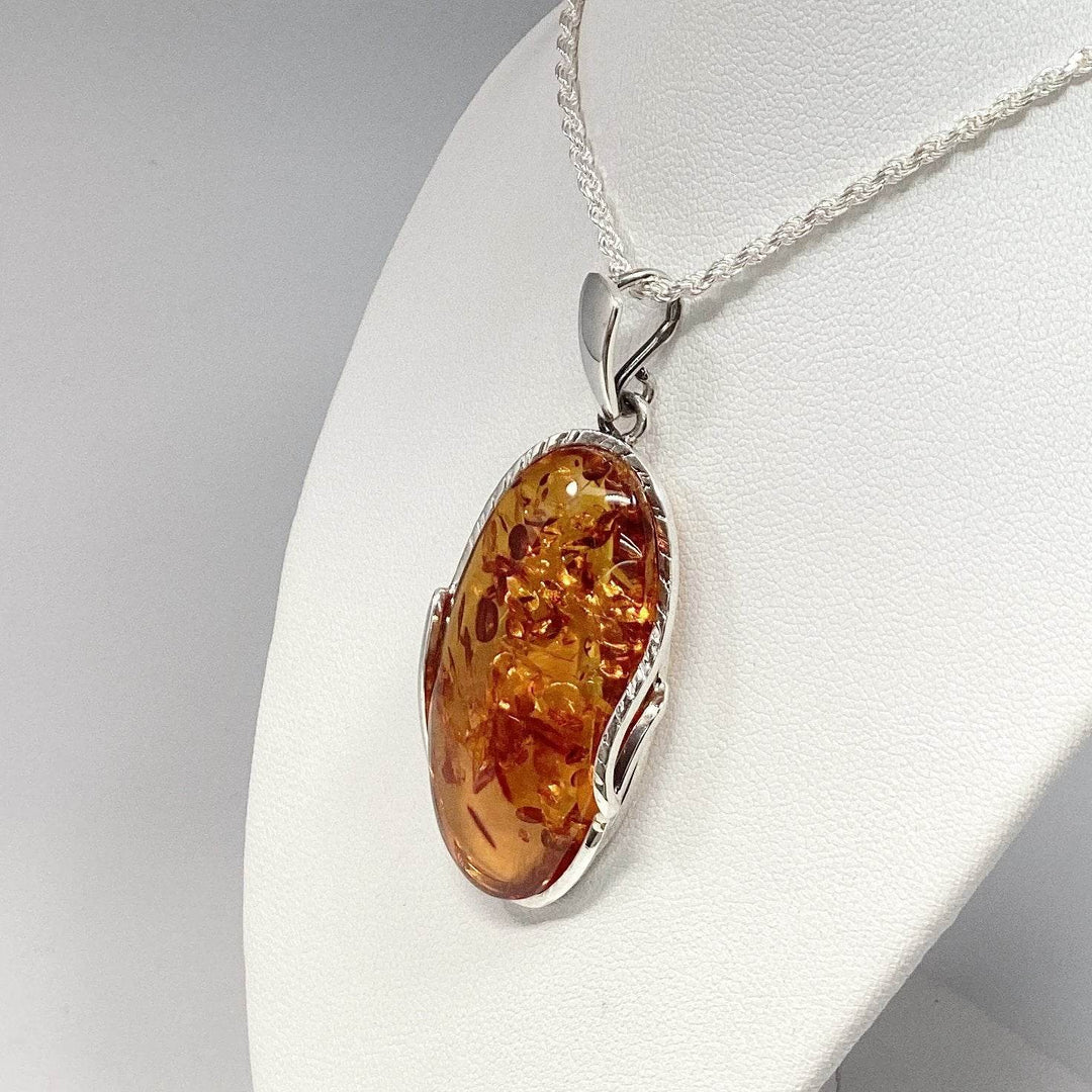 Cognac Amber Pendant - Rocks and Gems Canada
