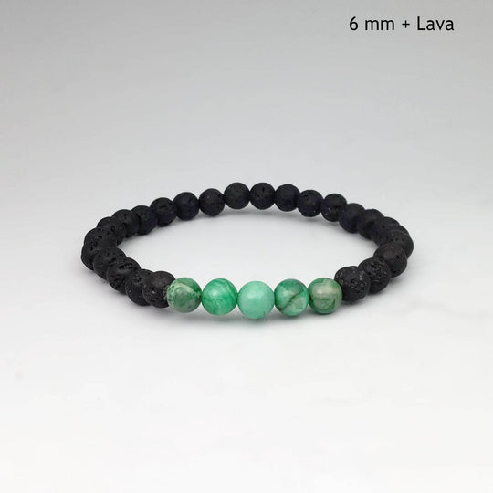 Green Crazy Lace Agate Beaded Bracelet - Rocks and Gems Canada
