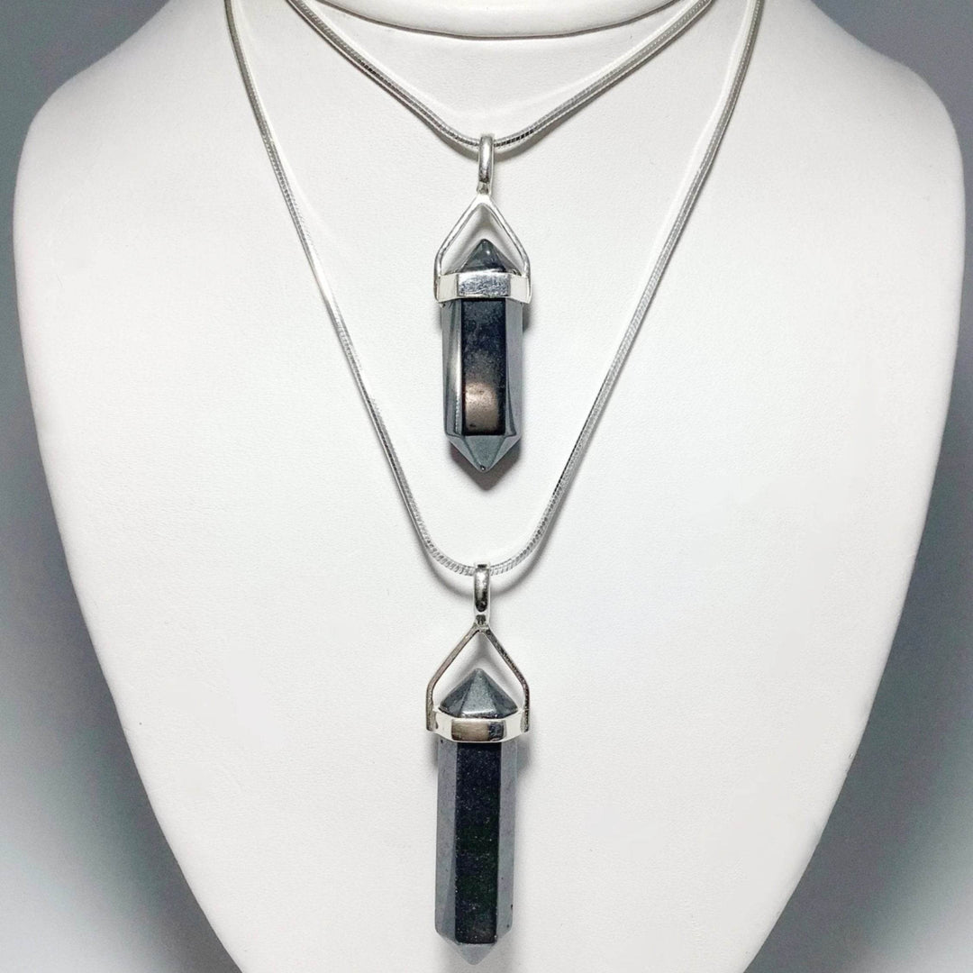 Hematite Double Terminated Point Pendant - Rocks and Gems Canada