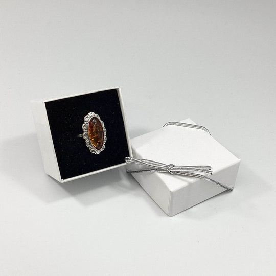 Cognac Amber Ring - Rocks and Gems Canada