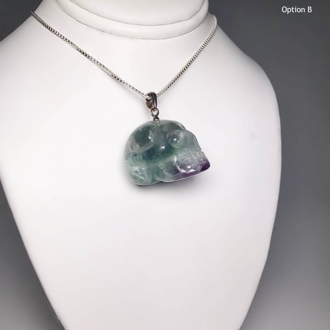Fluorite Skull Pendant - Rocks and Gems Canada