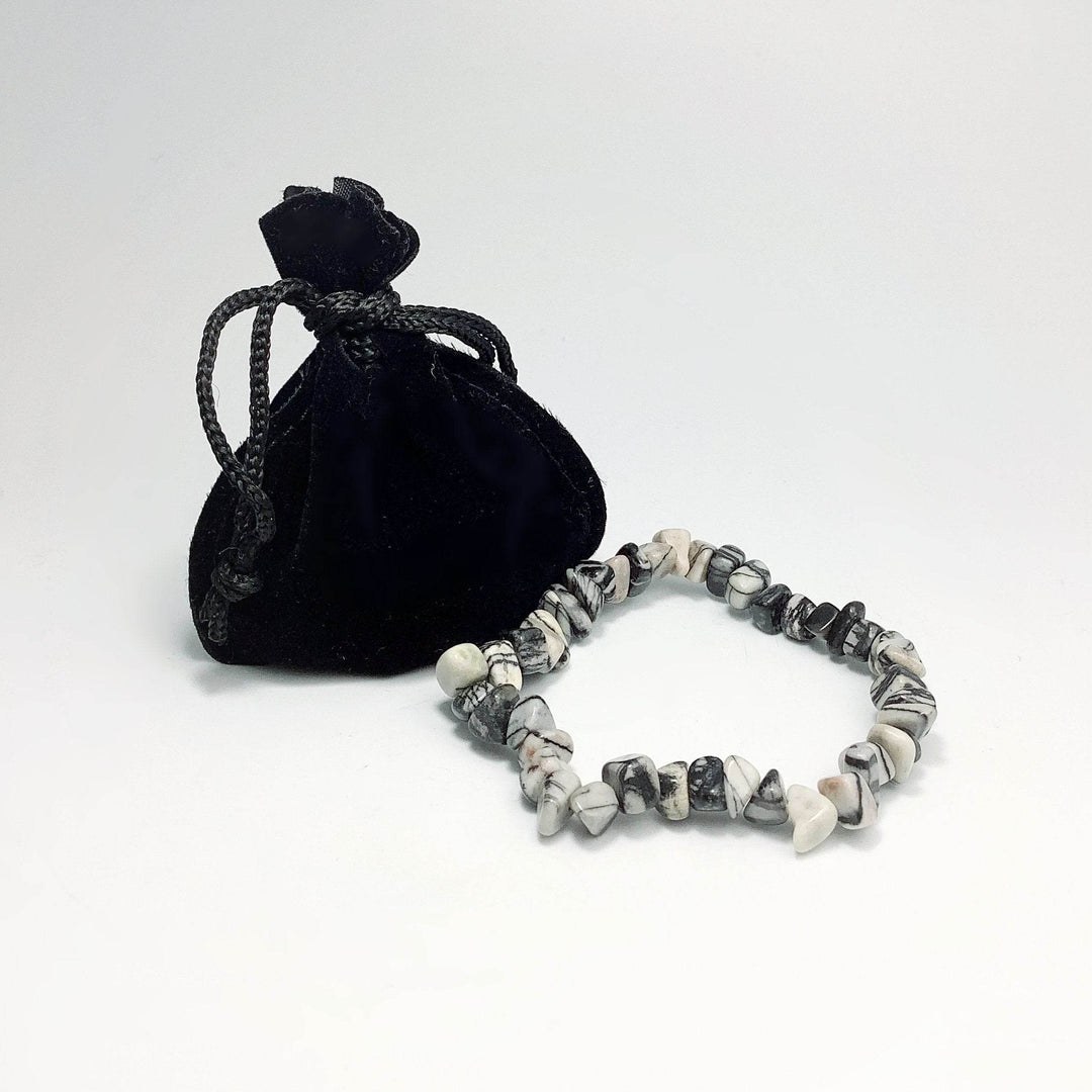 Web Jasper Chip Beaded Bracelet - Rocks and Gems Canada