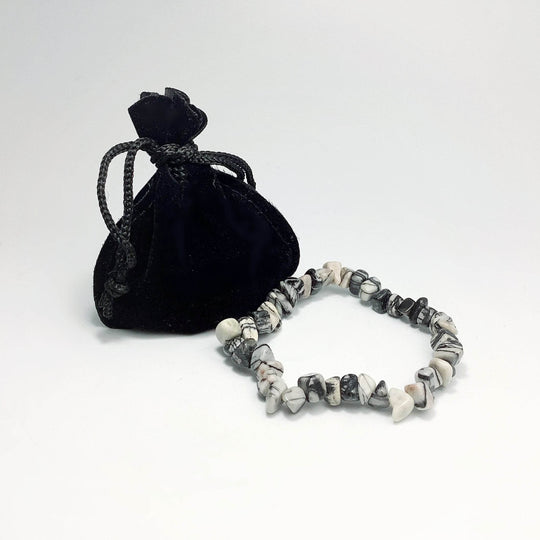 Web Jasper Chip Beaded Bracelet - Rocks and Gems Canada