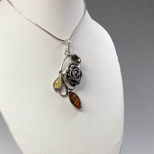 Mixed Amber Pendant - Rocks and Gems Canada