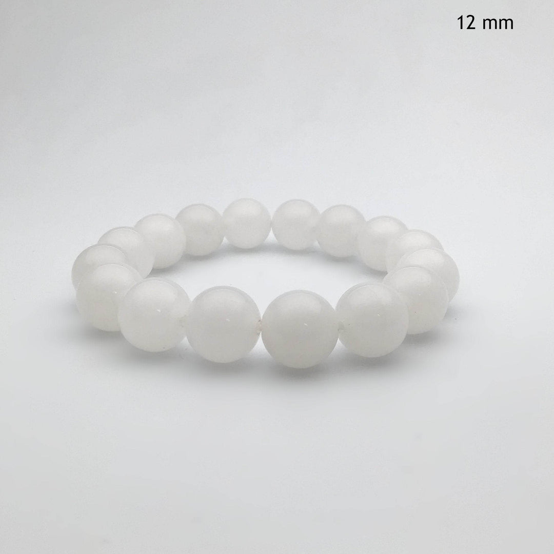 Milky Jade Beaded Bracelet - Rocks and Gems Canada