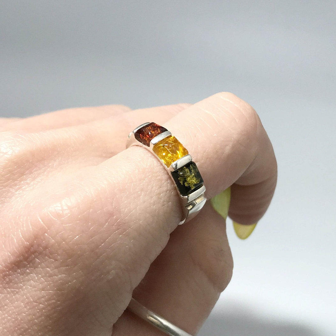 Mixed Amber Ring - Rocks and Gems Canada