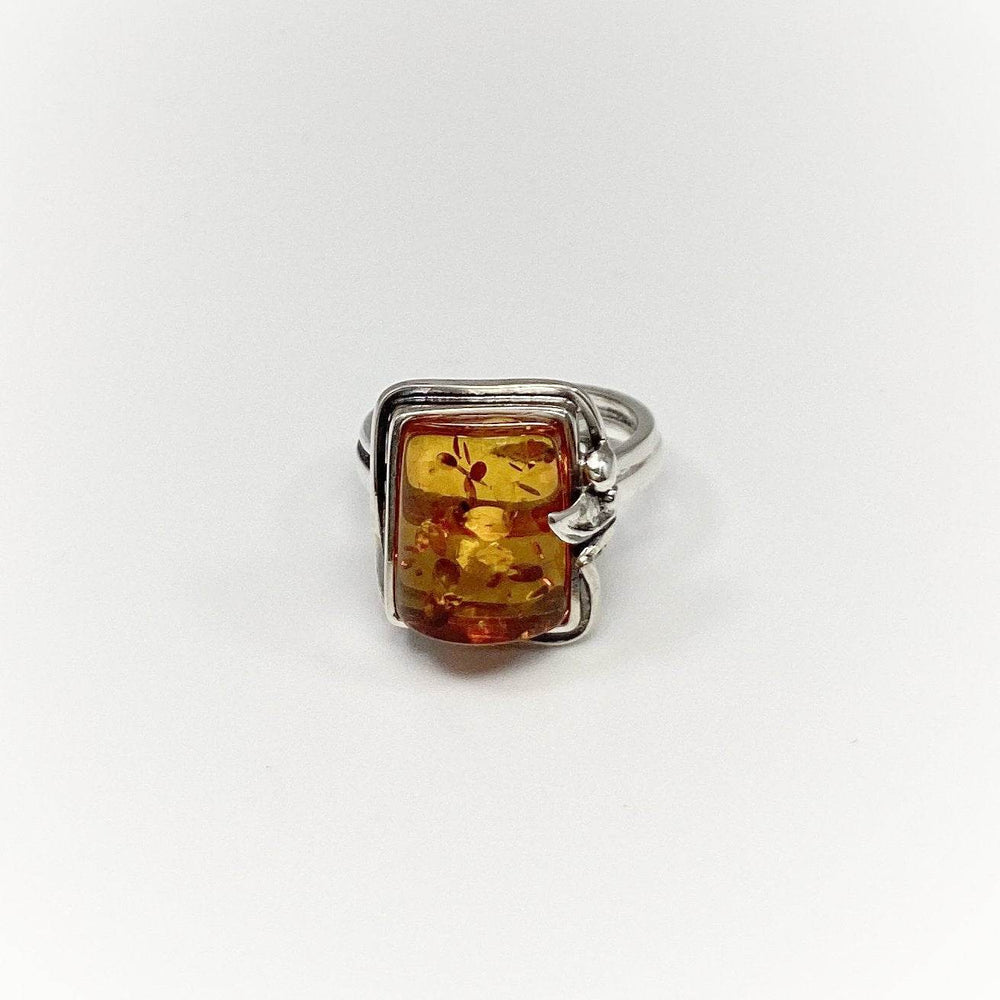 Cognac Amber Ring - Rocks and Gems Canada