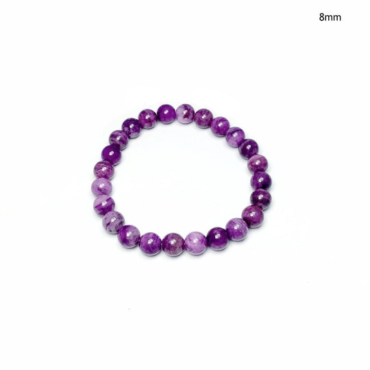 Purple Crazy Lace Agate Beaded Bracelet - Rocks and Gems Canada