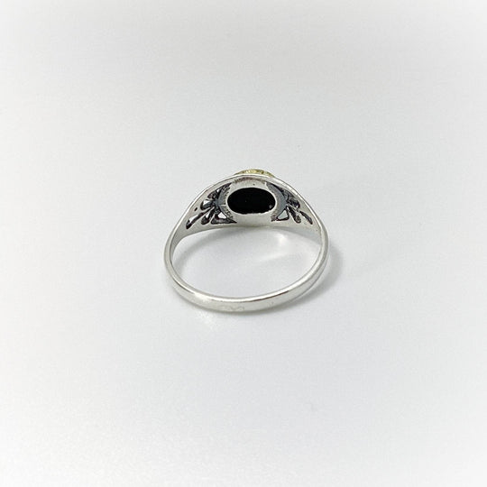 Green Amber Ring - Rocks and Gems Canada