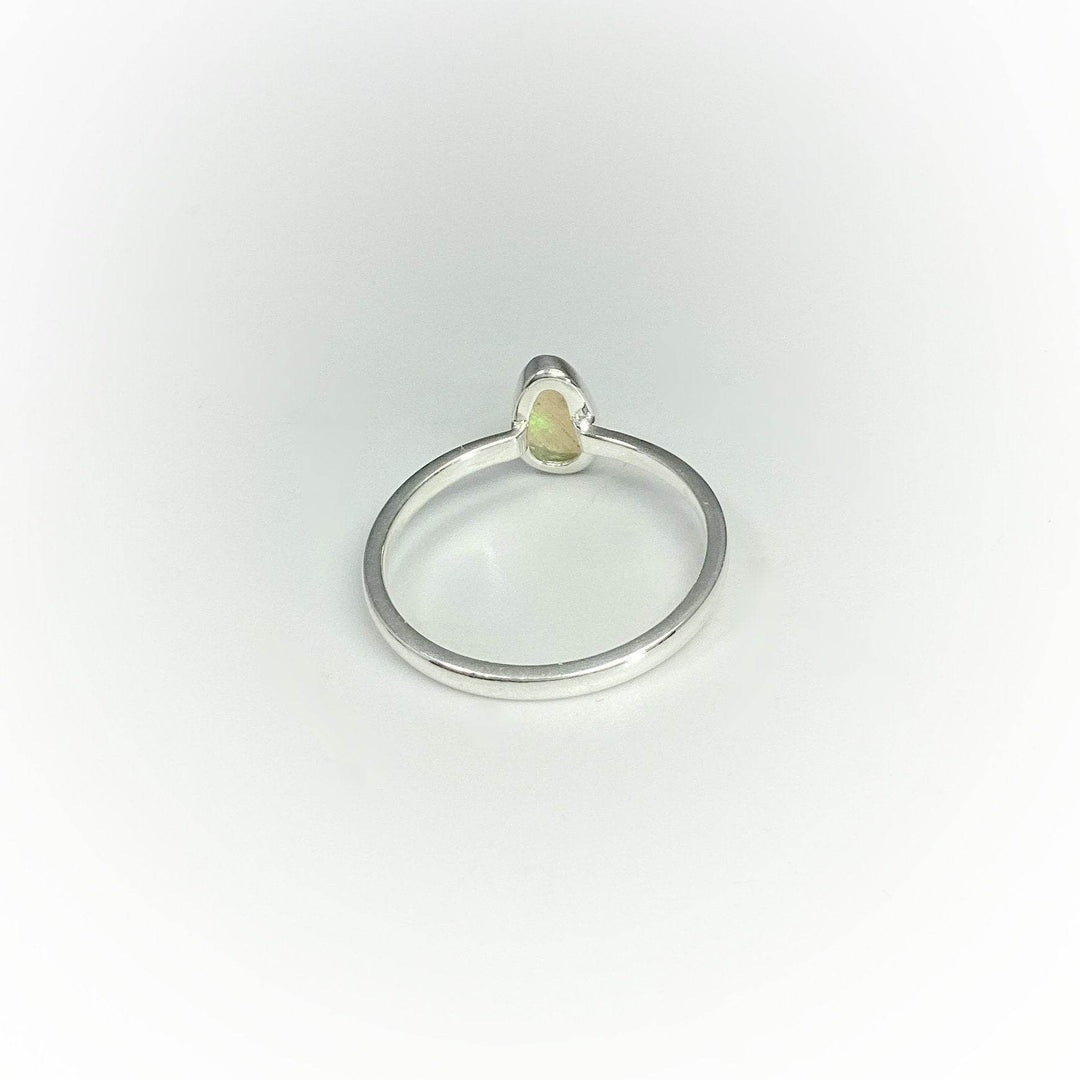 Faceted Ethiopian Fire Opal Ring - Rocks and Gems Canada