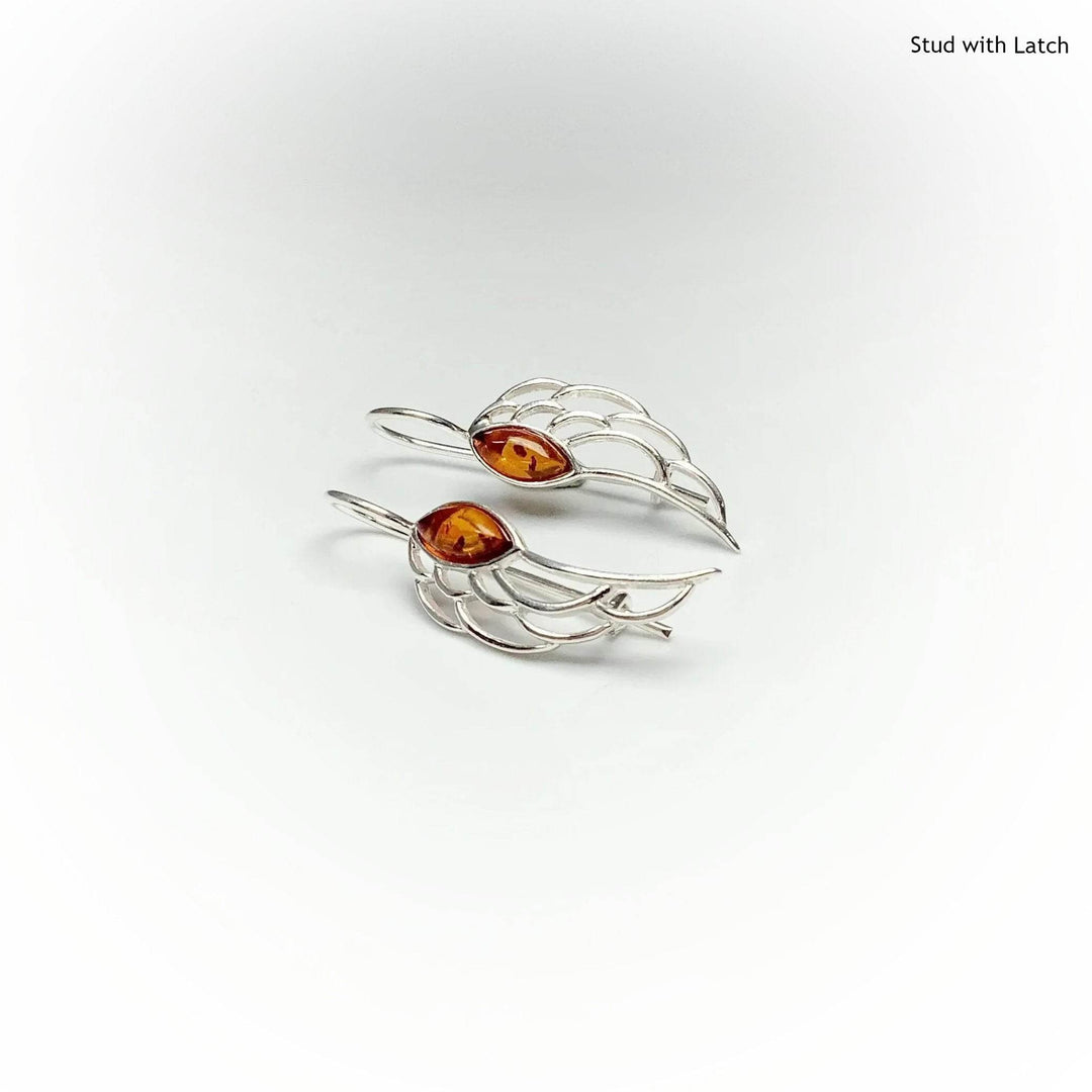 Cognac Amber Earrings - Rocks and Gems Canada