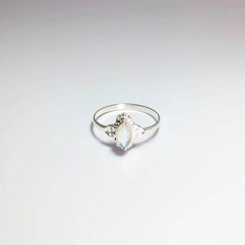 Rainbow Moonstone Ring - Rocks and Gems Canada