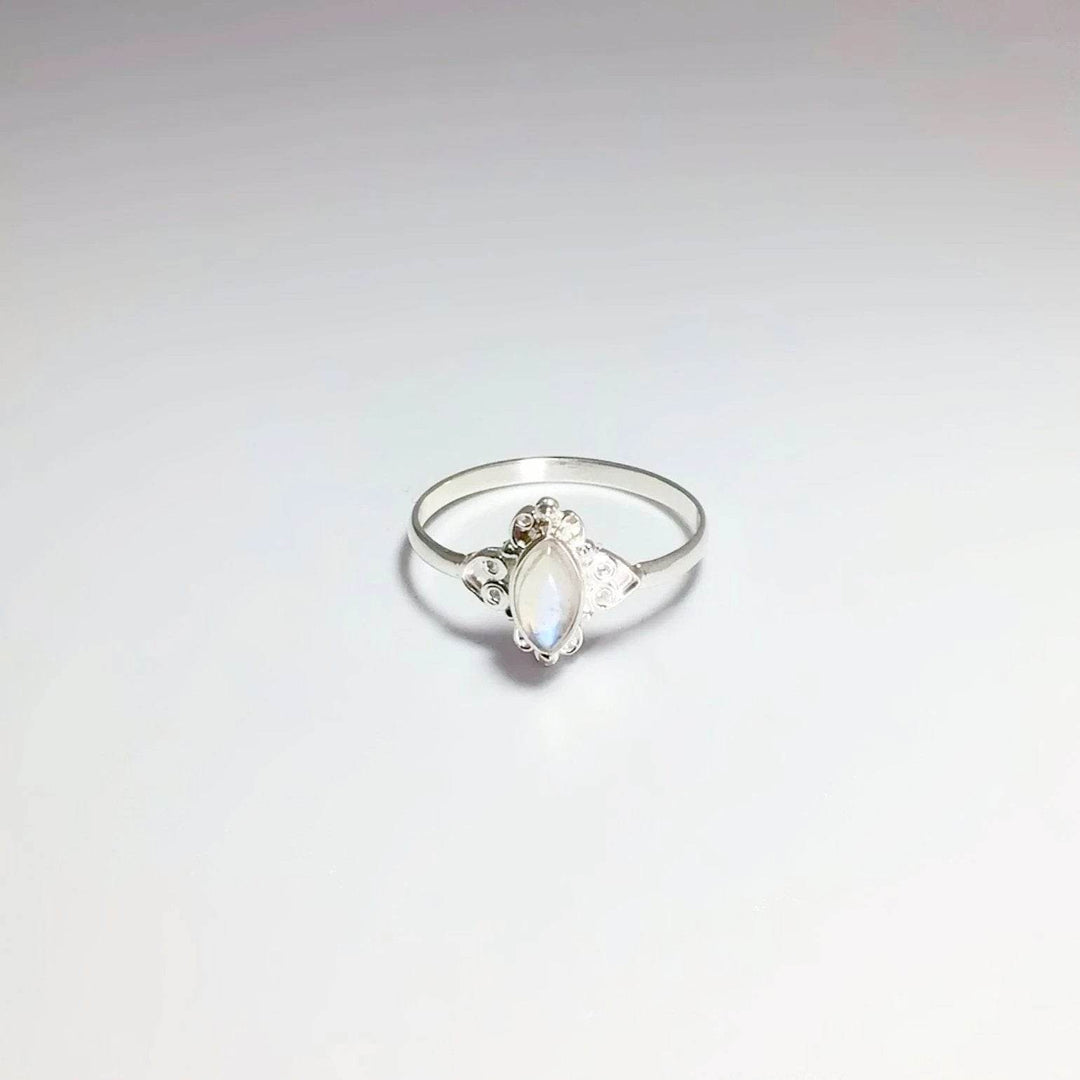 Rainbow Moonstone Ring - Rocks and Gems Canada