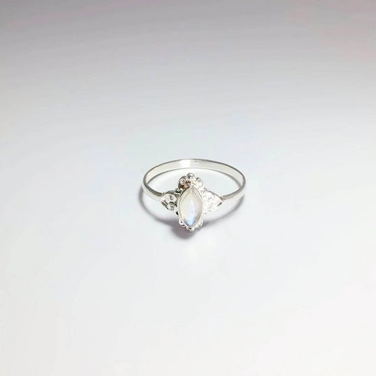 Rainbow Moonstone Ring - Rocks and Gems Canada