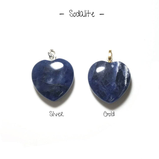 Heart Shaped Gemstone Pendant - Small - Rocks and Gems Canada