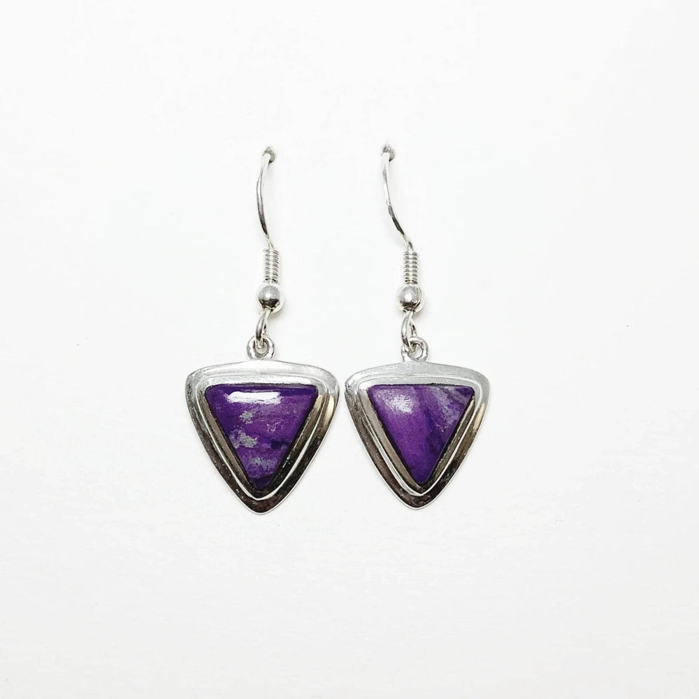 Sugilite Dangle Earrings - Rocks and Gems Canada
