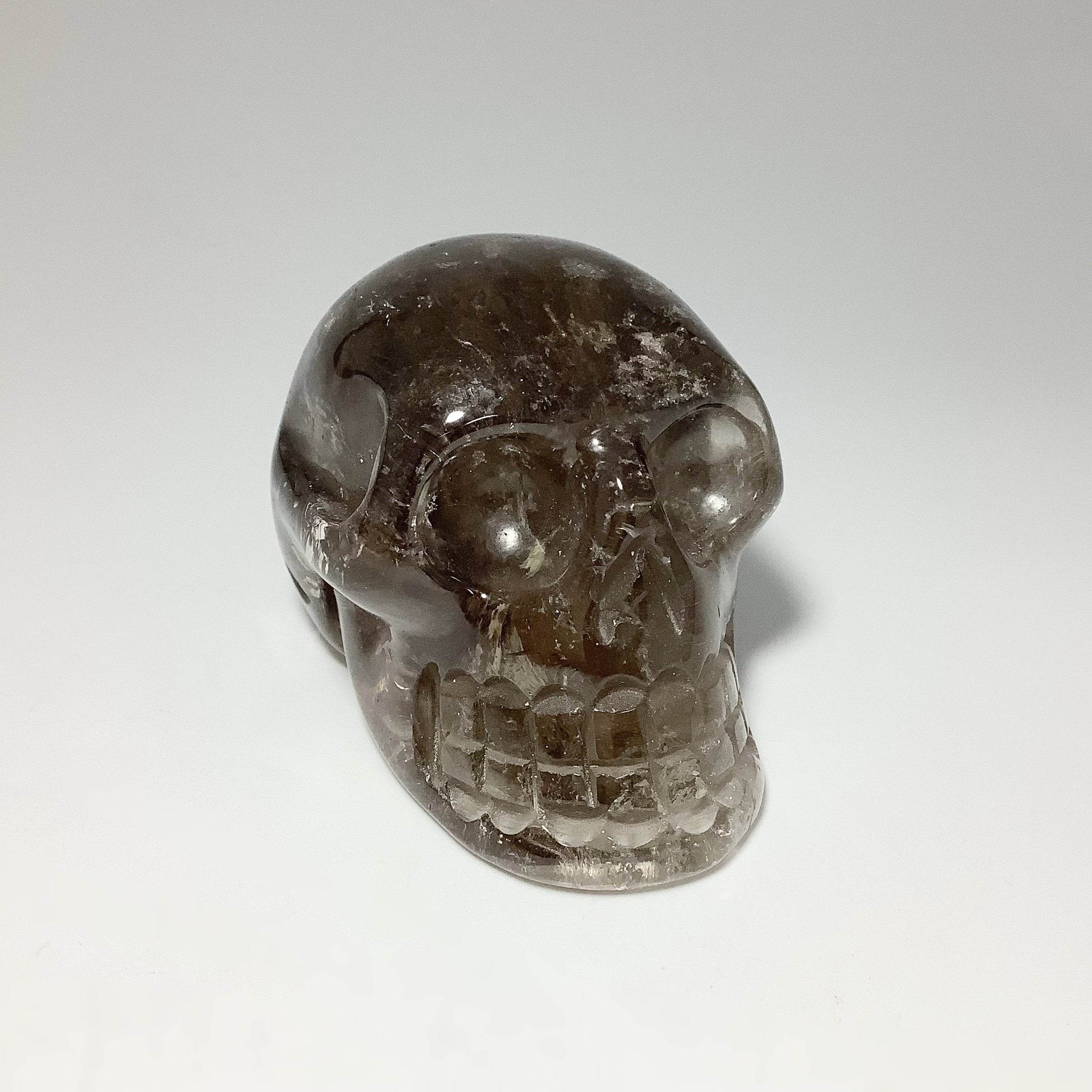Carved Smoky Quartz Crystal Skull - Rocks and Gems Canada
