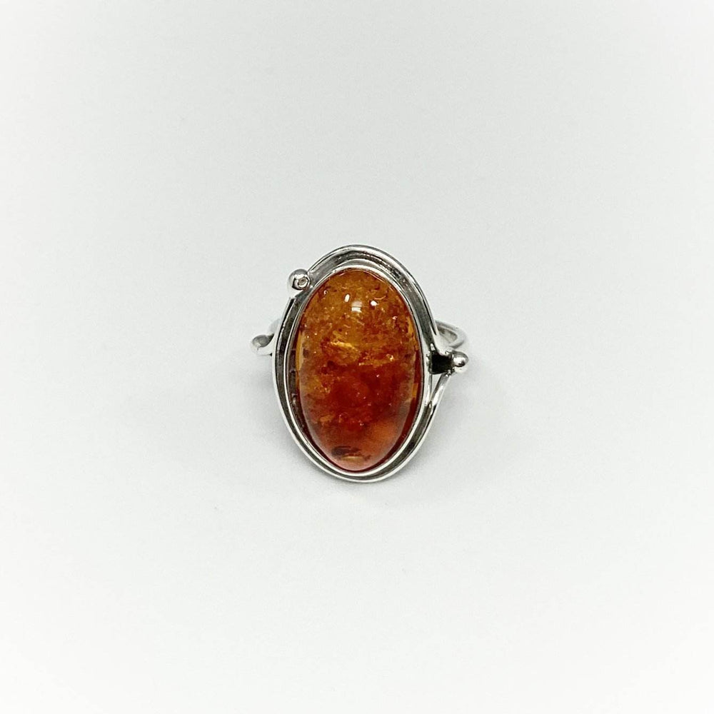 Cognac Amber Ring - Rocks and Gems Canada