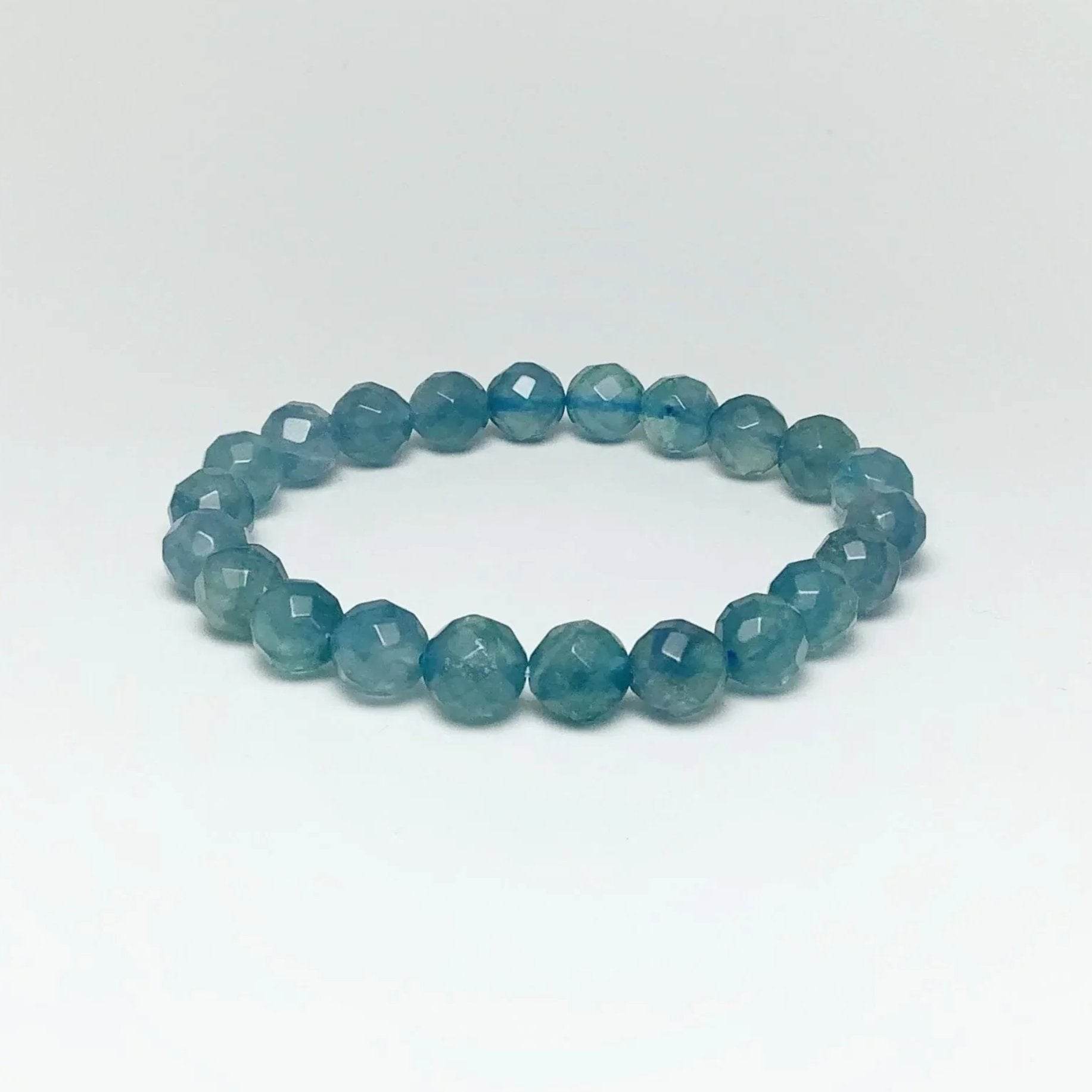 Blue Fluorite Faceted Beaded Bracelet - Rocks and Gems Canada