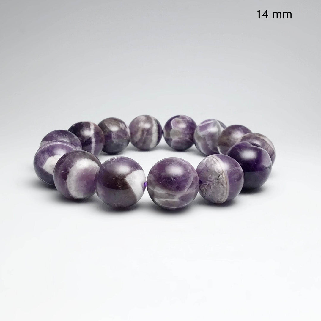 Chevron Amethyst Beaded Bracelet - Rocks and Gems Canada